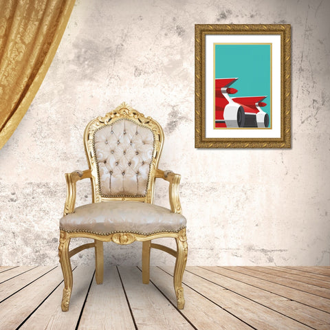 Vintage Car IV Gold Ornate Wood Framed Art Print with Double Matting by Escalante, Omar