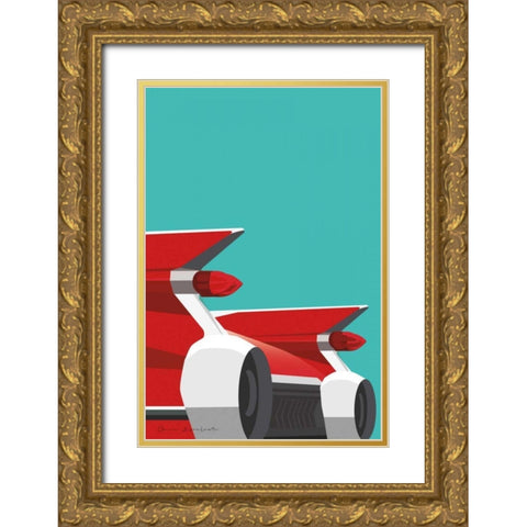Vintage Car IV Gold Ornate Wood Framed Art Print with Double Matting by Escalante, Omar