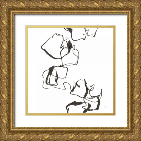 Stoned II Gold Ornate Wood Framed Art Print with Double Matting by Paschke, Chris