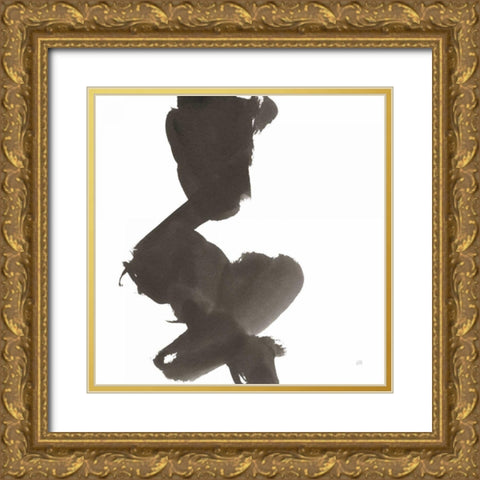 Swash II Gold Ornate Wood Framed Art Print with Double Matting by Paschke, Chris