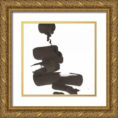 Swash IV Gold Ornate Wood Framed Art Print with Double Matting by Paschke, Chris