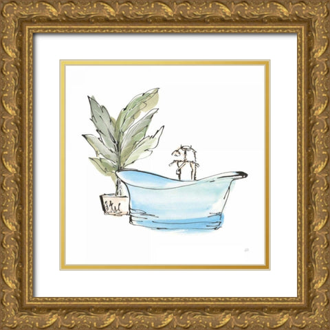 Tub II Gold Ornate Wood Framed Art Print with Double Matting by Paschke, Chris