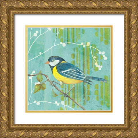 Blue Sky Songbird II Gold Ornate Wood Framed Art Print with Double Matting by D Salusti