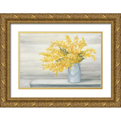 Golden Fall Cuttings Gold Ornate Wood Framed Art Print with Double Matting by Purinton, Julia