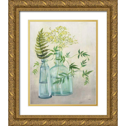 Woodland Greenery I Gold Ornate Wood Framed Art Print with Double Matting by Purinton, Julia