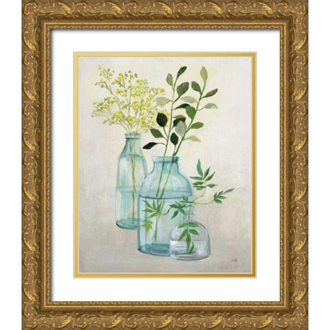 Woodland Greenery II Gold Ornate Wood Framed Art Print with Double Matting by Purinton, Julia