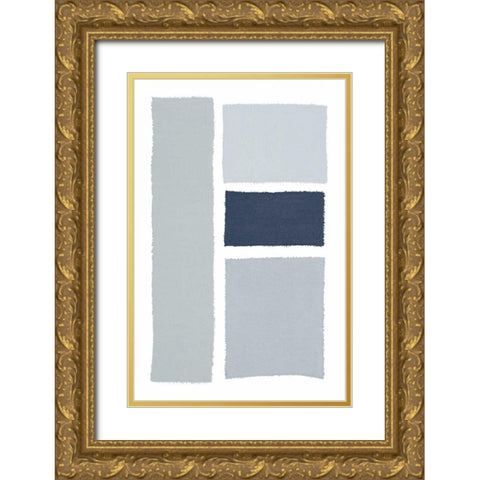 Painted Weaving III Gray Gold Ornate Wood Framed Art Print with Double Matting by Rhue, Piper