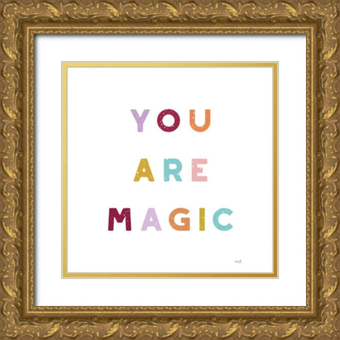 Terrazzo Inspiration I White Gold Ornate Wood Framed Art Print with Double Matting by Hershey, Moira