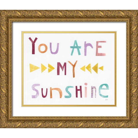 Sweet Sentiments I Pastel Gold Ornate Wood Framed Art Print with Double Matting by Averinos, Melissa