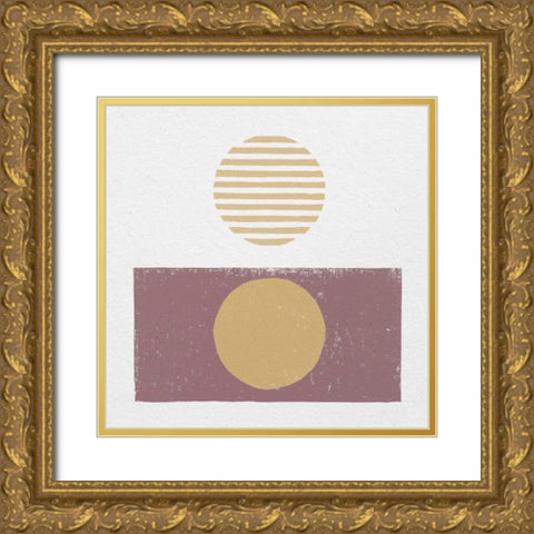 Reflection II Yellow Gold Ornate Wood Framed Art Print with Double Matting by Hershey, Moira