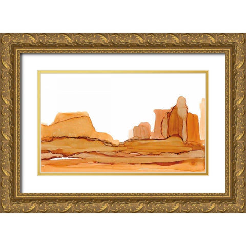Brownscape II Gold Ornate Wood Framed Art Print with Double Matting by Paschke, Chris