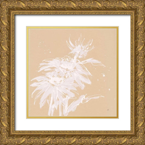 Echinacea I Gold Ornate Wood Framed Art Print with Double Matting by Paschke, Chris