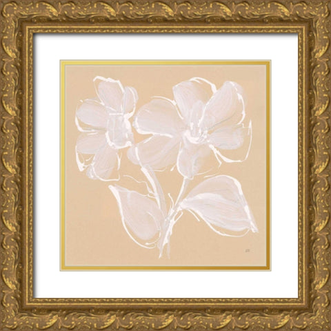 Poppy II Gold Ornate Wood Framed Art Print with Double Matting by Paschke, Chris