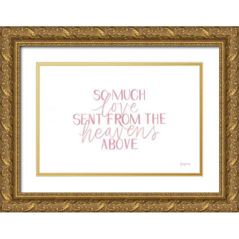 Little Child III Pink Gold Ornate Wood Framed Art Print with Double Matting by Thorns, Becky