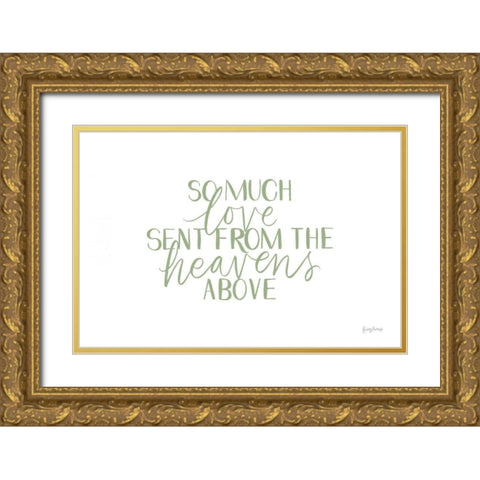 Little Child III Sage Gold Ornate Wood Framed Art Print with Double Matting by Thorns, Becky