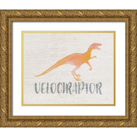 Roar III Gold Ornate Wood Framed Art Print with Double Matting by Panganiban, Karyn