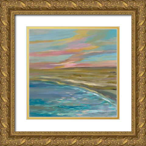 Sunrise Dunes Gold Ornate Wood Framed Art Print with Double Matting by Vassileva, Silvia
