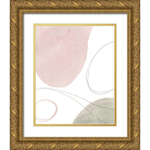 Threads of Motion I Gold Ornate Wood Framed Art Print with Double Matting by Nai, Danhui
