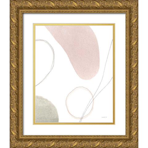 Threads of Motion II Gold Ornate Wood Framed Art Print with Double Matting by Nai, Danhui