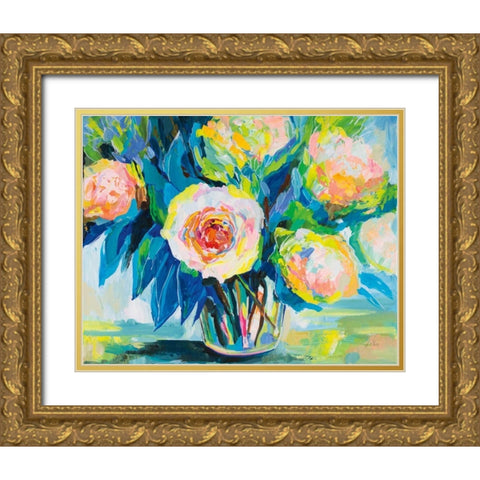 Charm Gold Ornate Wood Framed Art Print with Double Matting by Vertentes, Jeanette