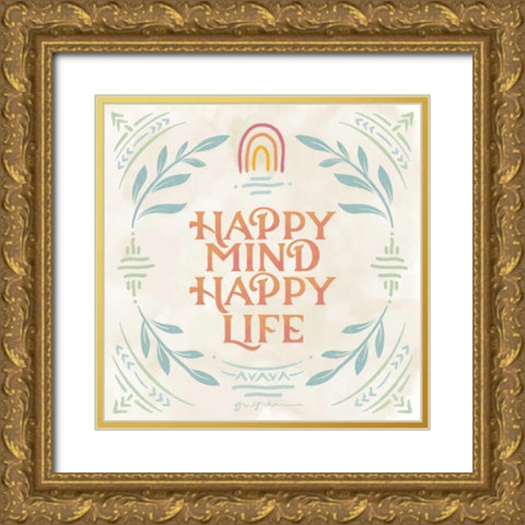 Heart and Mind II Gold Ornate Wood Framed Art Print with Double Matting by Graham, Gia