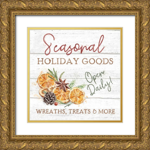 Seasonal Market VI Gold Ornate Wood Framed Art Print with Double Matting by Urban, Mary