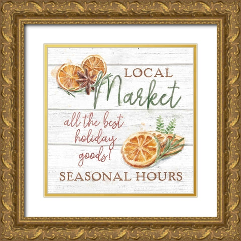 Seasonal Market VII Gold Ornate Wood Framed Art Print with Double Matting by Urban, Mary