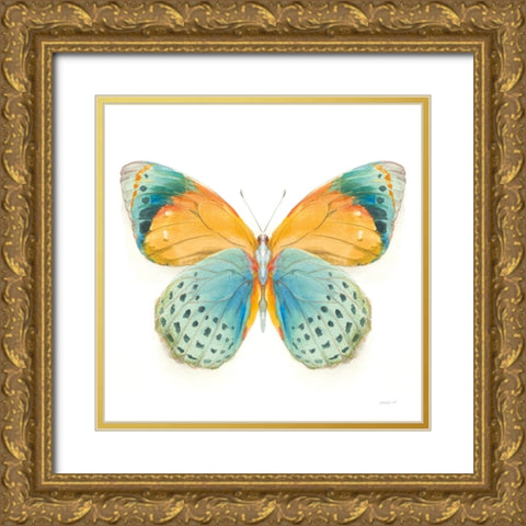 Fragile Wings Butterfly I Gold Ornate Wood Framed Art Print with Double Matting by Nai, Danhui