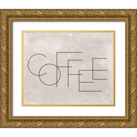 Coffee II Gold Ornate Wood Framed Art Print with Double Matting by Aiken, Jess