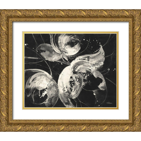 Bold II Dark Gold Ornate Wood Framed Art Print with Double Matting by Hristova, Albena