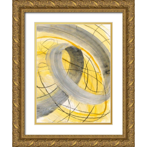 In the Mix IV Gold Ornate Wood Framed Art Print with Double Matting by Hristova, Albena