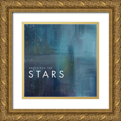Stars Gold Ornate Wood Framed Art Print with Double Matting by Charro, Mercedes Lopez