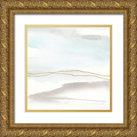 Gold Horizon II Gold Ornate Wood Framed Art Print with Double Matting by Paschke, Chris