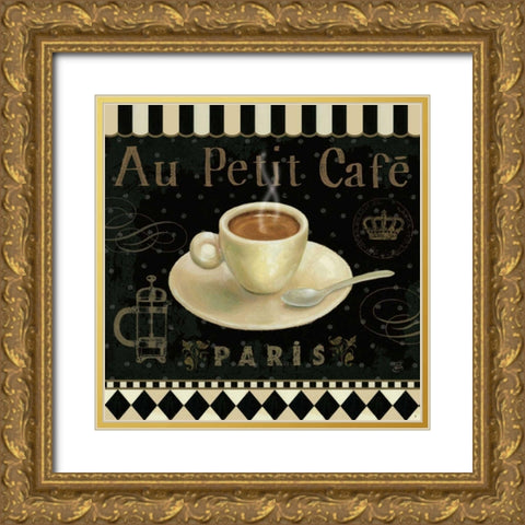 Cafe Parisien II Gold Ornate Wood Framed Art Print with Double Matting by Brissonnet, Daphne