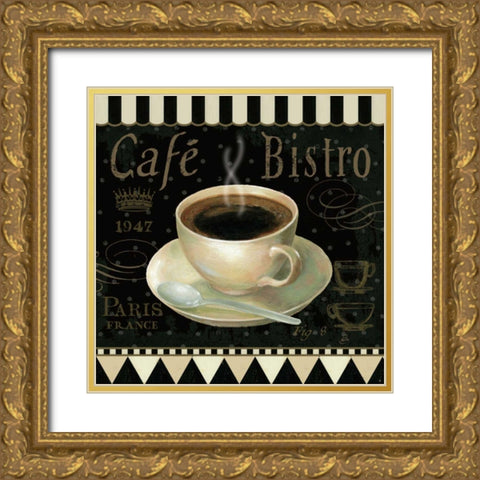 Cafe Parisien IV Gold Ornate Wood Framed Art Print with Double Matting by Brissonnet, Daphne