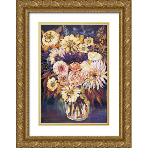 Fall Prosperity Gold Ornate Wood Framed Art Print with Double Matting by Vertentes, Jeanette