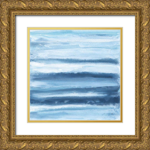 Stripes II Gold Ornate Wood Framed Art Print with Double Matting by Paschke, Chris