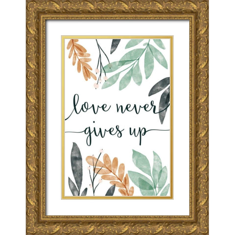 Sage Sayings III Gold Ornate Wood Framed Art Print with Double Matting by Thorns, Becky