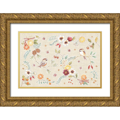 Winter Spice I Gold Ornate Wood Framed Art Print with Double Matting by Brissonnet, Daphne