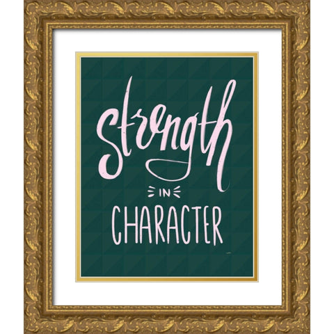 Strength IV Gold Ornate Wood Framed Art Print with Double Matting by York, Leah