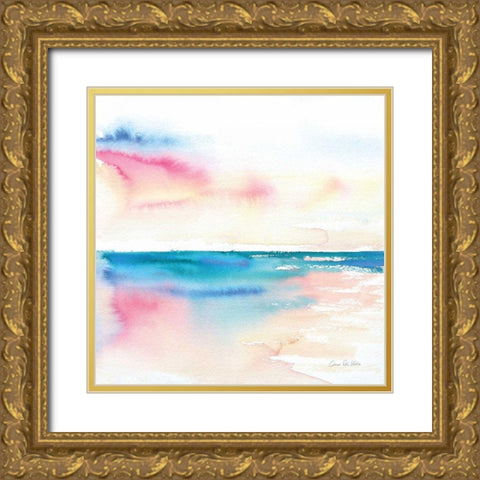 Vivid Coast Gold Ornate Wood Framed Art Print with Double Matting by Valle, Aimee Del