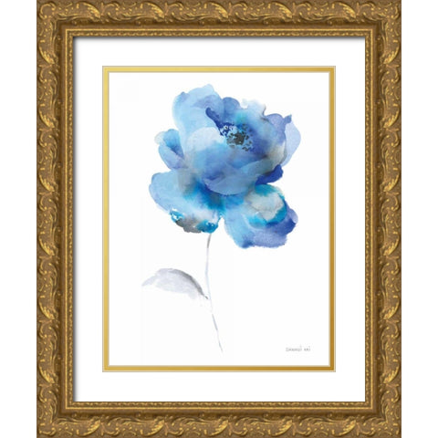 Bold Blooming III Gold Ornate Wood Framed Art Print with Double Matting by Nai, Danhui