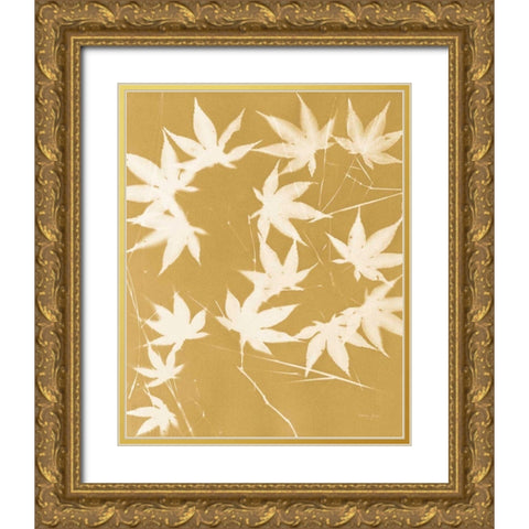 Enchanted Fall Cyanotype V Gold Ornate Wood Framed Art Print with Double Matting by Green, Nancy