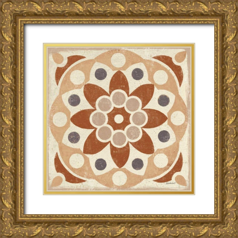 Terracotta Tile II Gold Ornate Wood Framed Art Print with Double Matting by Lovell, Kathrine
