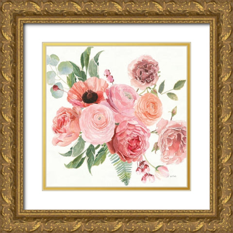 Boho Bouquet  VIII Gold Ornate Wood Framed Art Print with Double Matting by Wiens, James