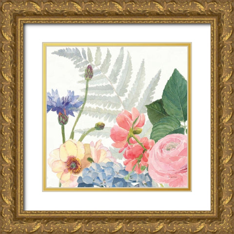 Boho Bouquet  IX Gold Ornate Wood Framed Art Print with Double Matting by Wiens, James