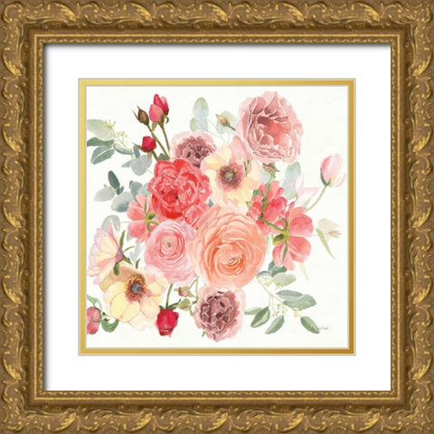 Boho Bouquet  XIV Gold Ornate Wood Framed Art Print with Double Matting by Wiens, James