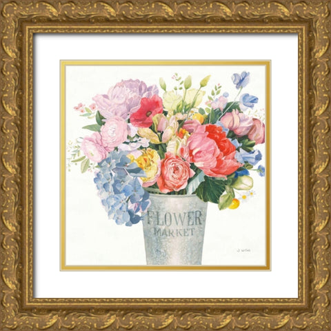 Boho Bouquet XVII Gold Ornate Wood Framed Art Print with Double Matting by Wiens, James