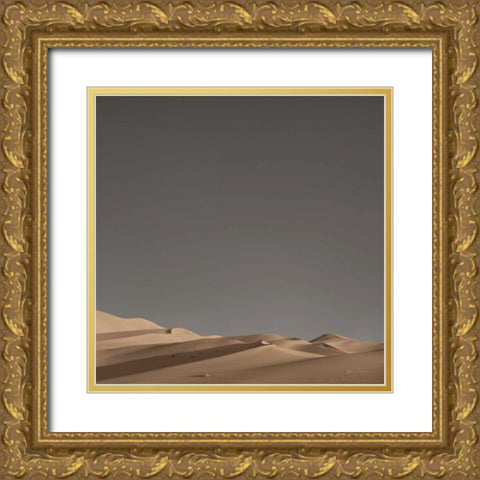 Sandy Dunes III Neutral Sky Gold Ornate Wood Framed Art Print with Double Matting by Eichman, Andre