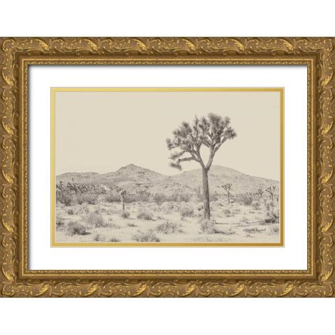 Joshua Tree I Neutral Gold Ornate Wood Framed Art Print with Double Matting by Urquhart, Elizabeth